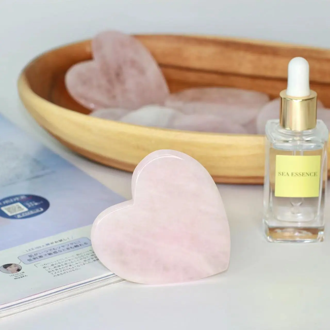 Rose Quartz Plate <br>ローズクォーツ美顔プレート